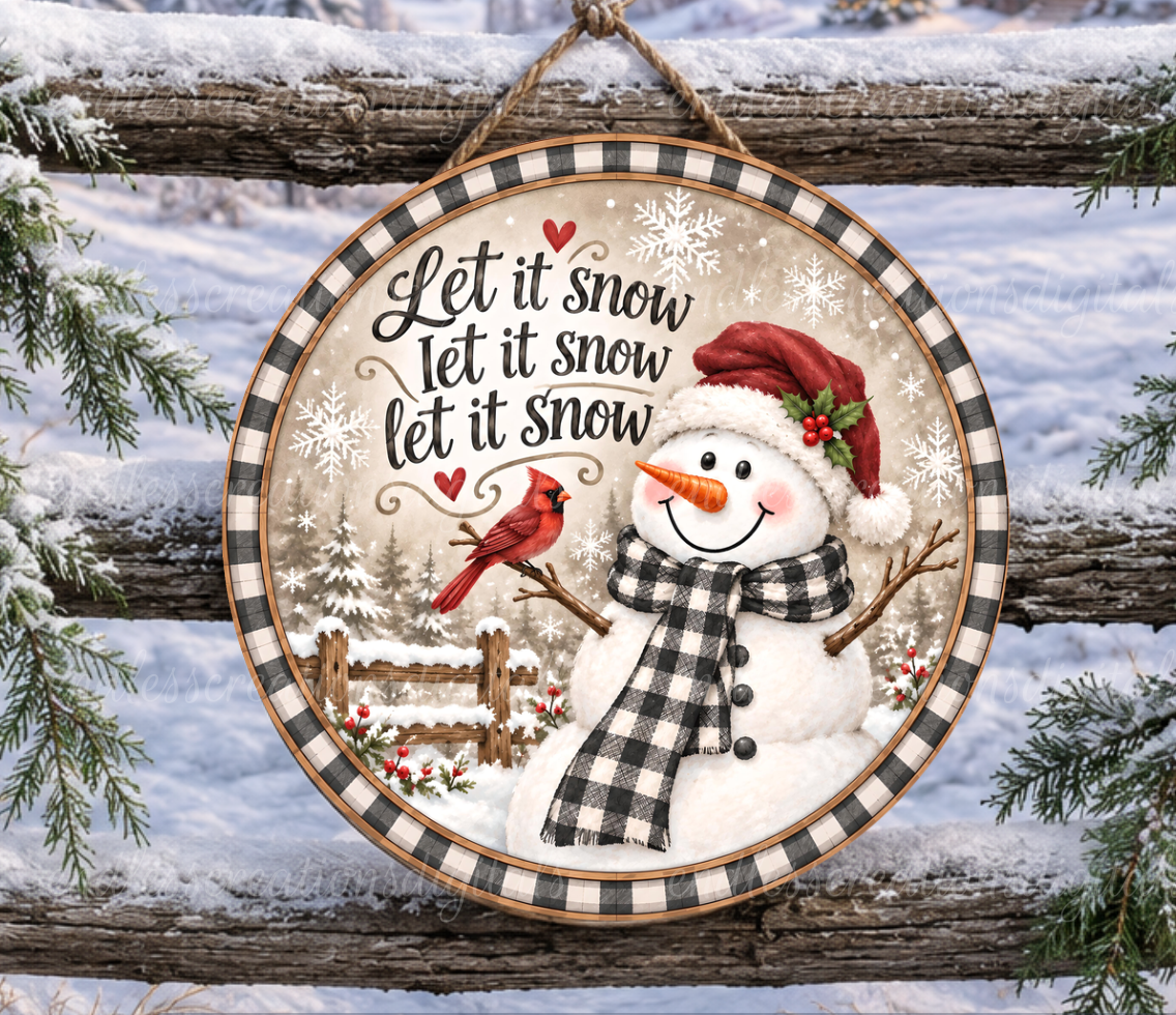 LET IT SNOWMAN ROUND ONLY