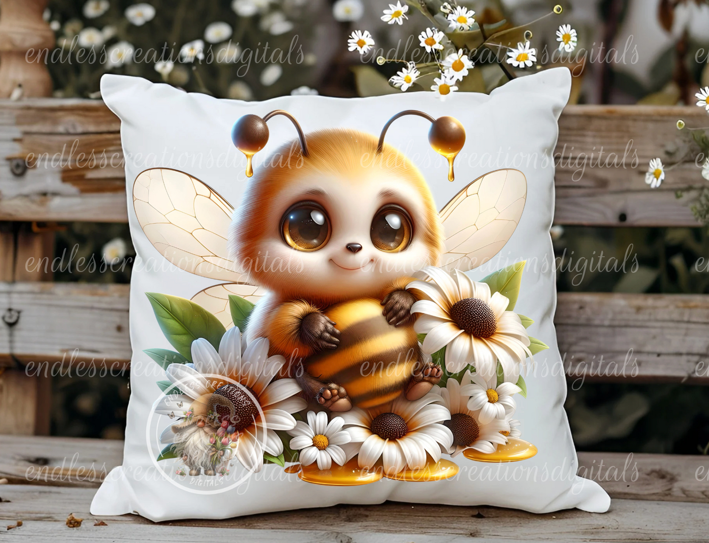 SUMMER FLORAL BEES SET OF 6 TRANSPARENCIES