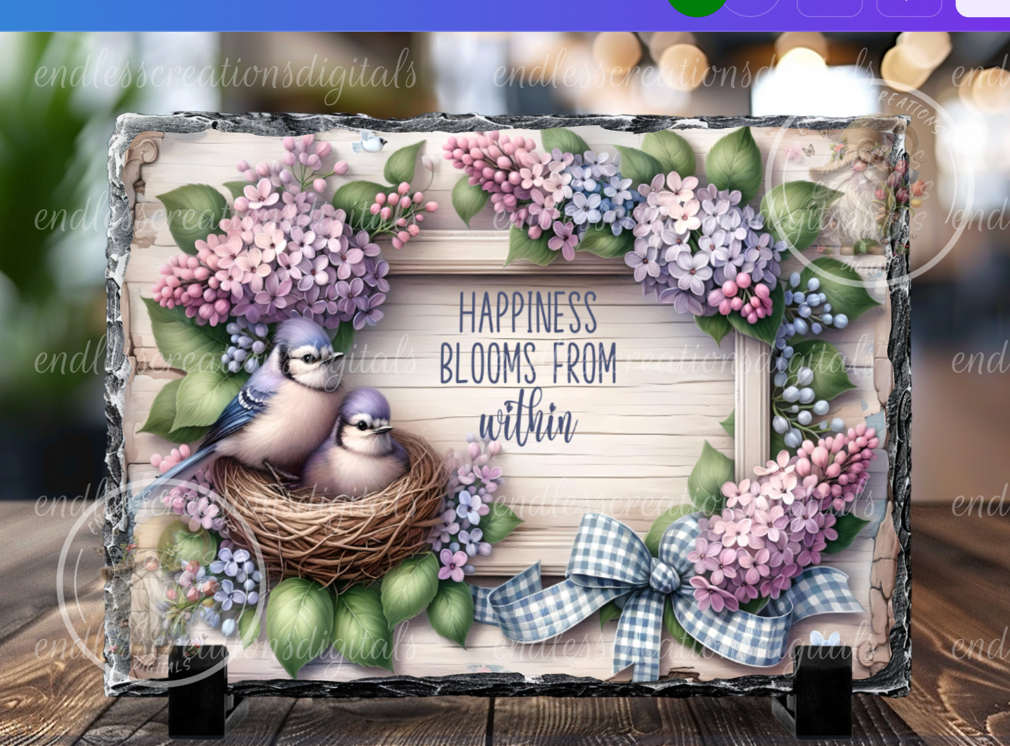 SPRING LILACS BLUEJAYS BUNDLE OF 6 WITH TEXT