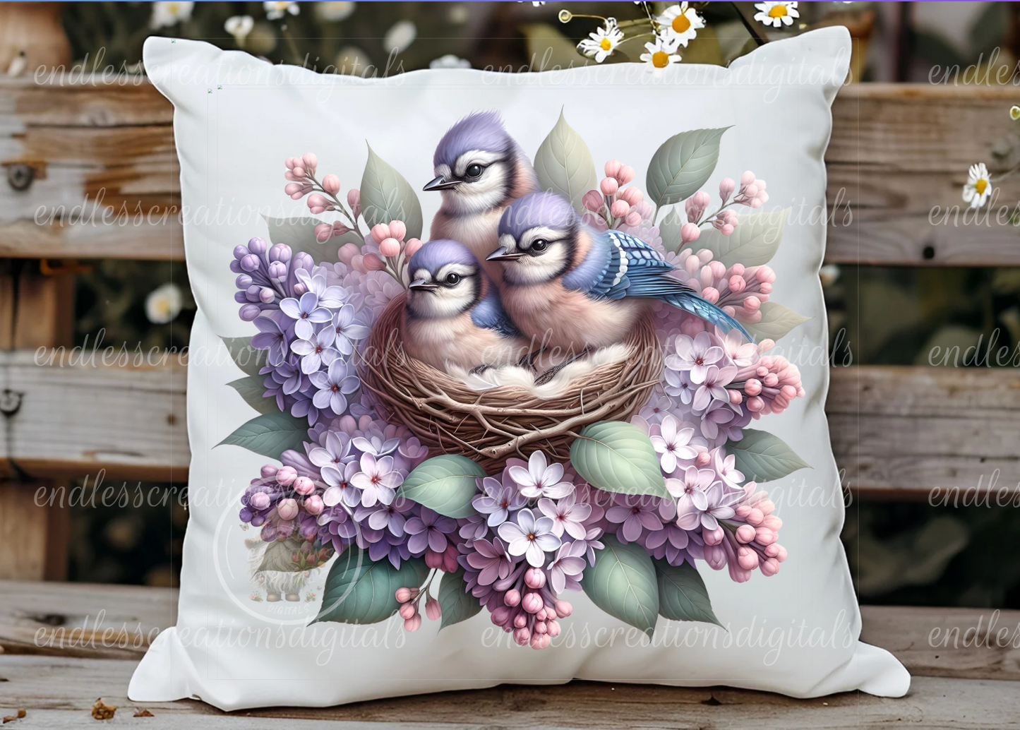 SPRING LILACS BLUEJAYS BUNDLE OF 6 WITH TEXT