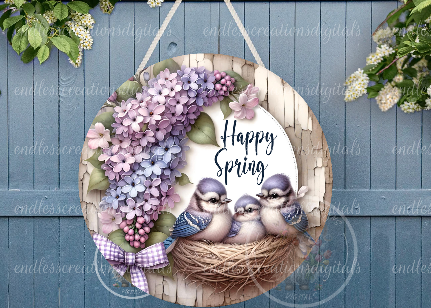 SPRING LILACS BLUEJAYS BUNDLE OF 6 WITH TEXT