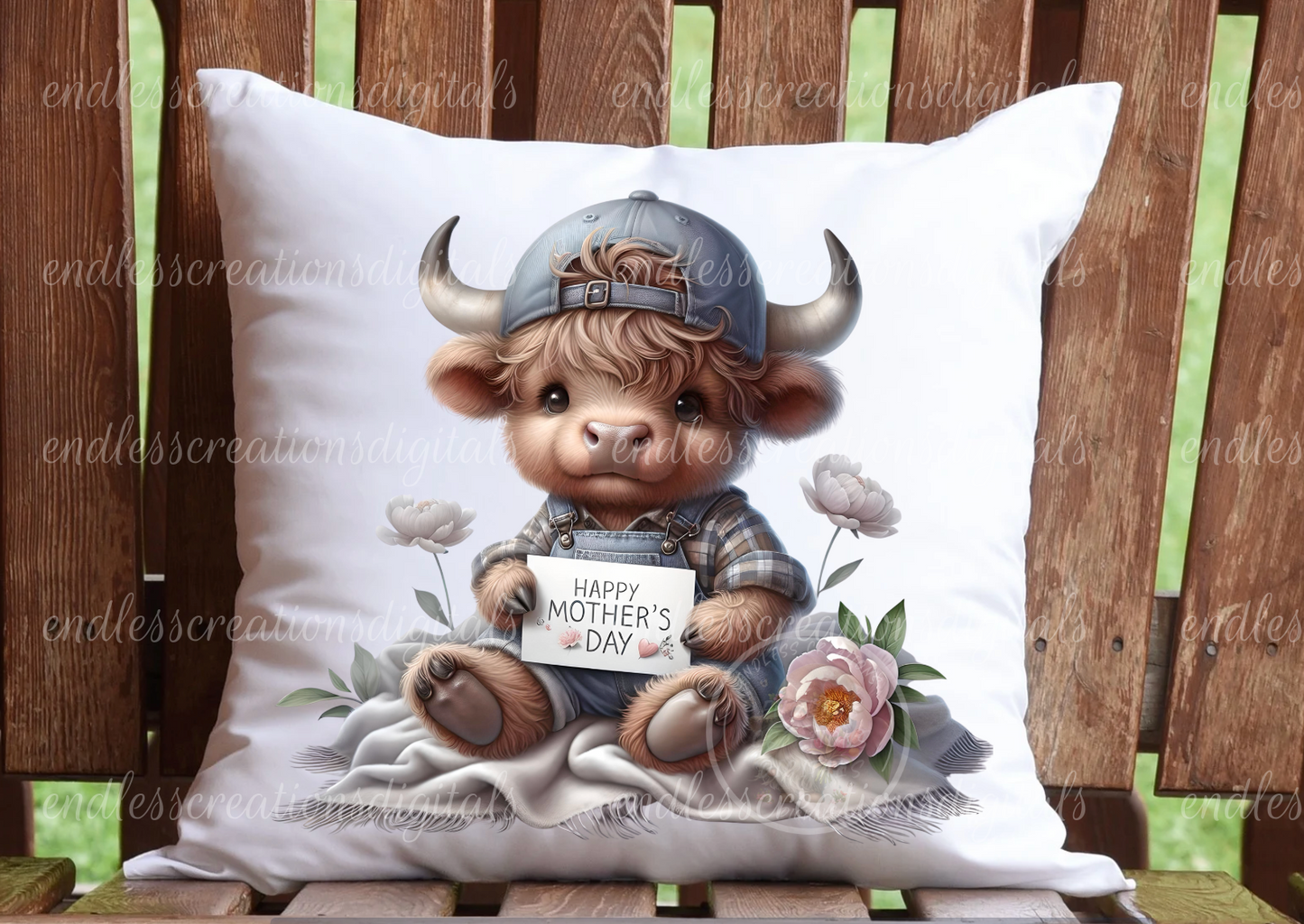 MOTHERS DAY HIGHLAND COWS SET OF 6 TRANSPARENCIES