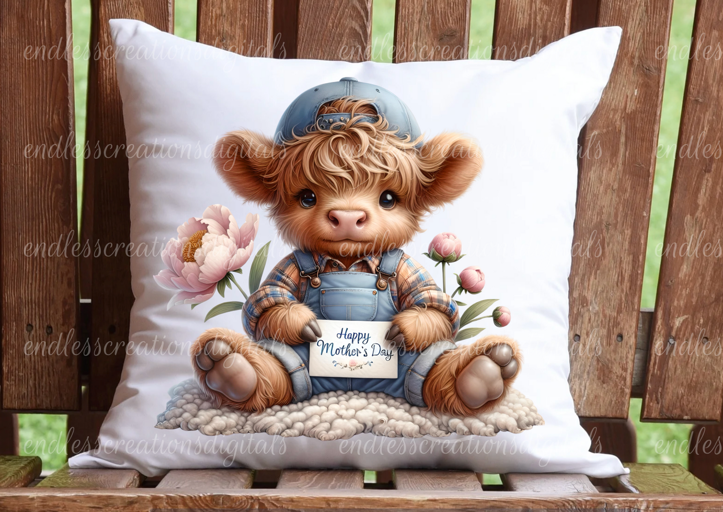 MOTHERS DAY HIGHLAND COWS SET OF 6 TRANSPARENCIES