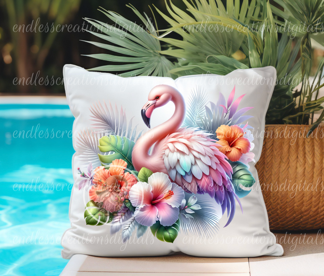 SUMMER TROPICAL FLAMINGO BUNDLE OF 4