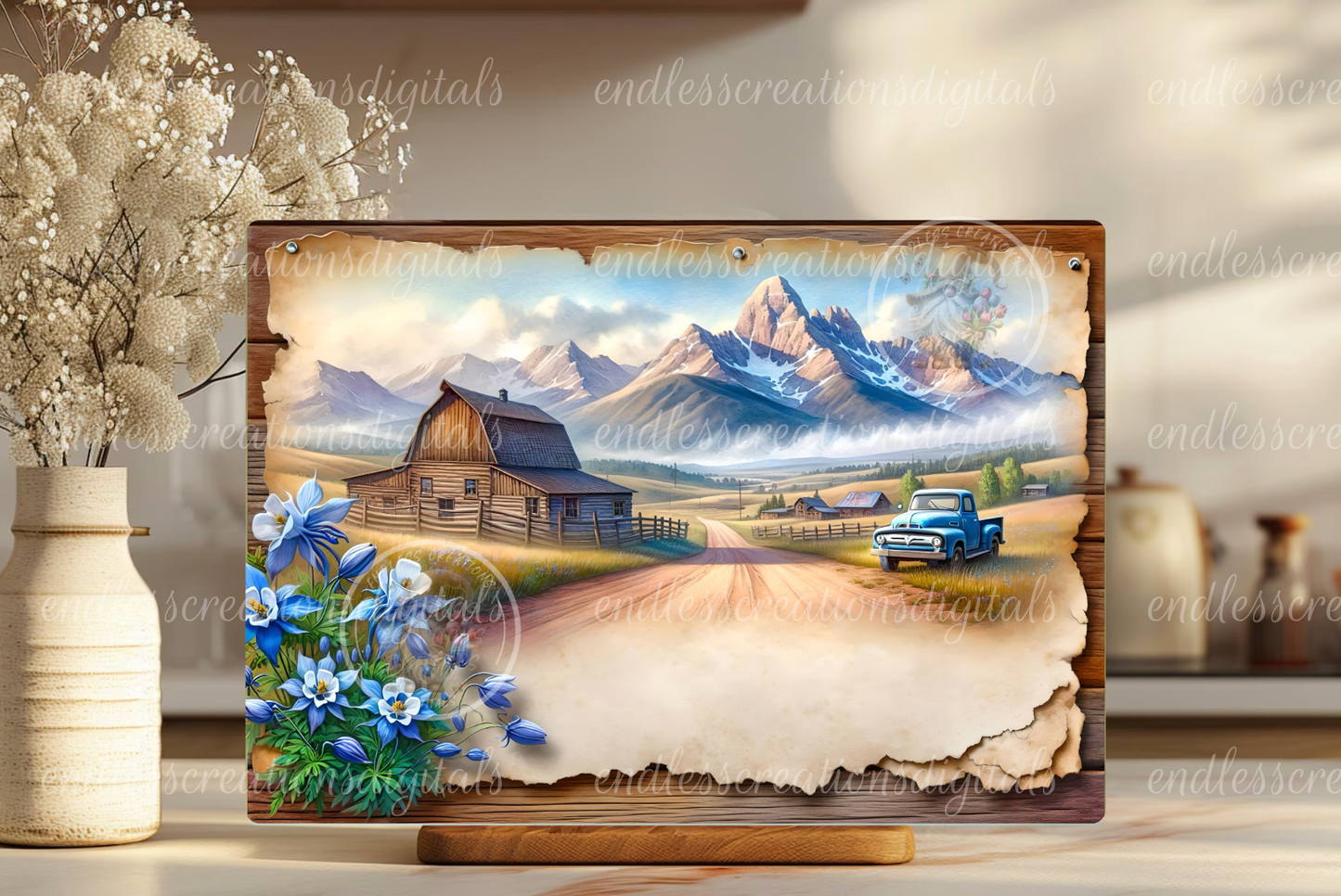 BLUE TRUCK DIRT ROAD