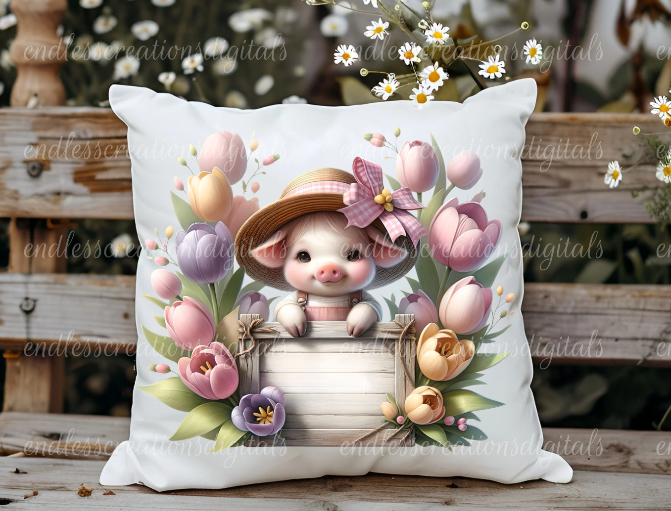 HOME SWEET HOME TULIP PIG