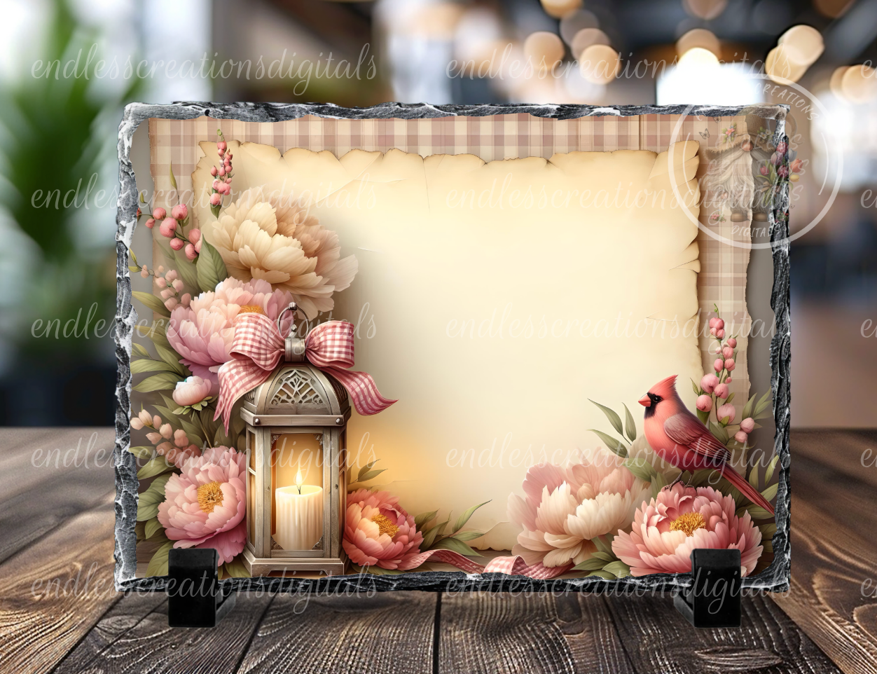 MEMORIAL CARDINAL FLORAL LANTERN
