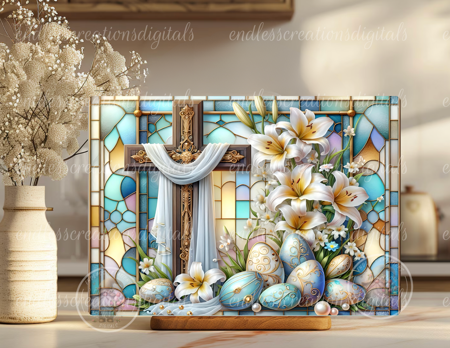 EASTER LILIES CROSS