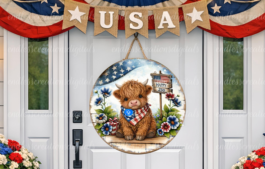 250 AMERICAN BIRTHDAY HIGHLAND COW