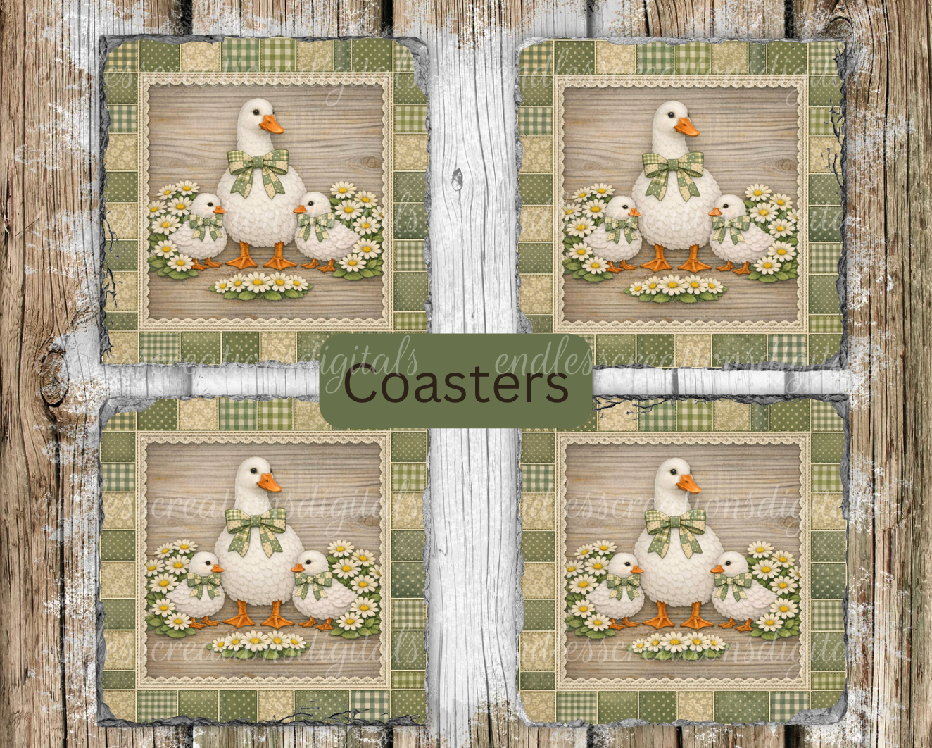 RUSTIC SAGE GREEN GOOSE BUNDLE OF 3