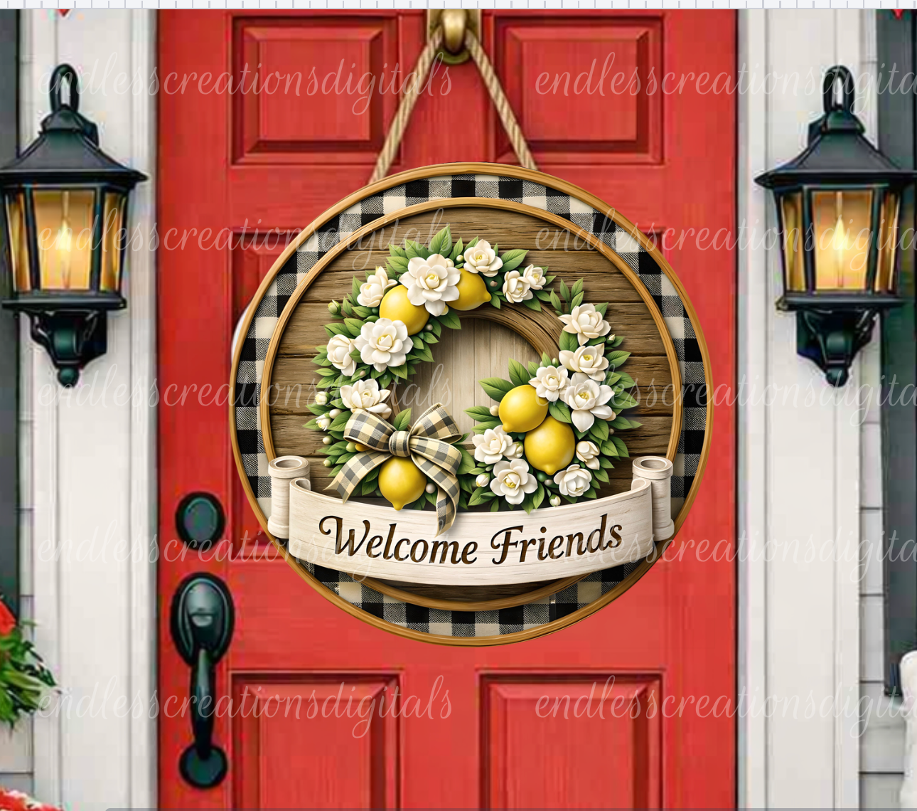 LEMON FLORAL ROUND CLOCK DESIGN BUNDLE OF 3