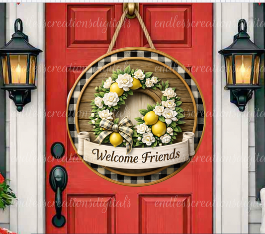 LEMON FLORAL ROUND CLOCK DESIGN BUNDLE OF 3