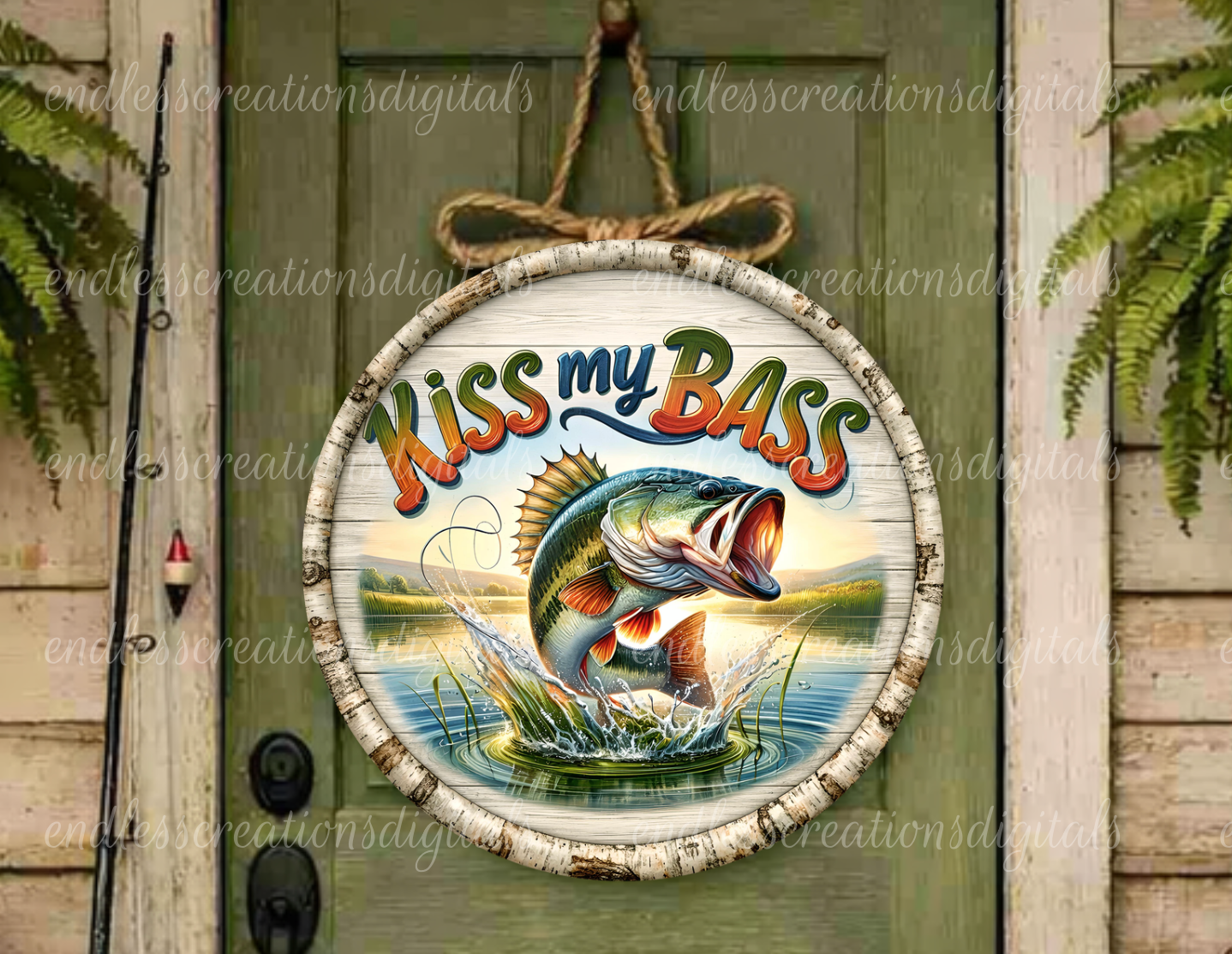 KISS MY BASS ROUND/CLOCK DESIGN