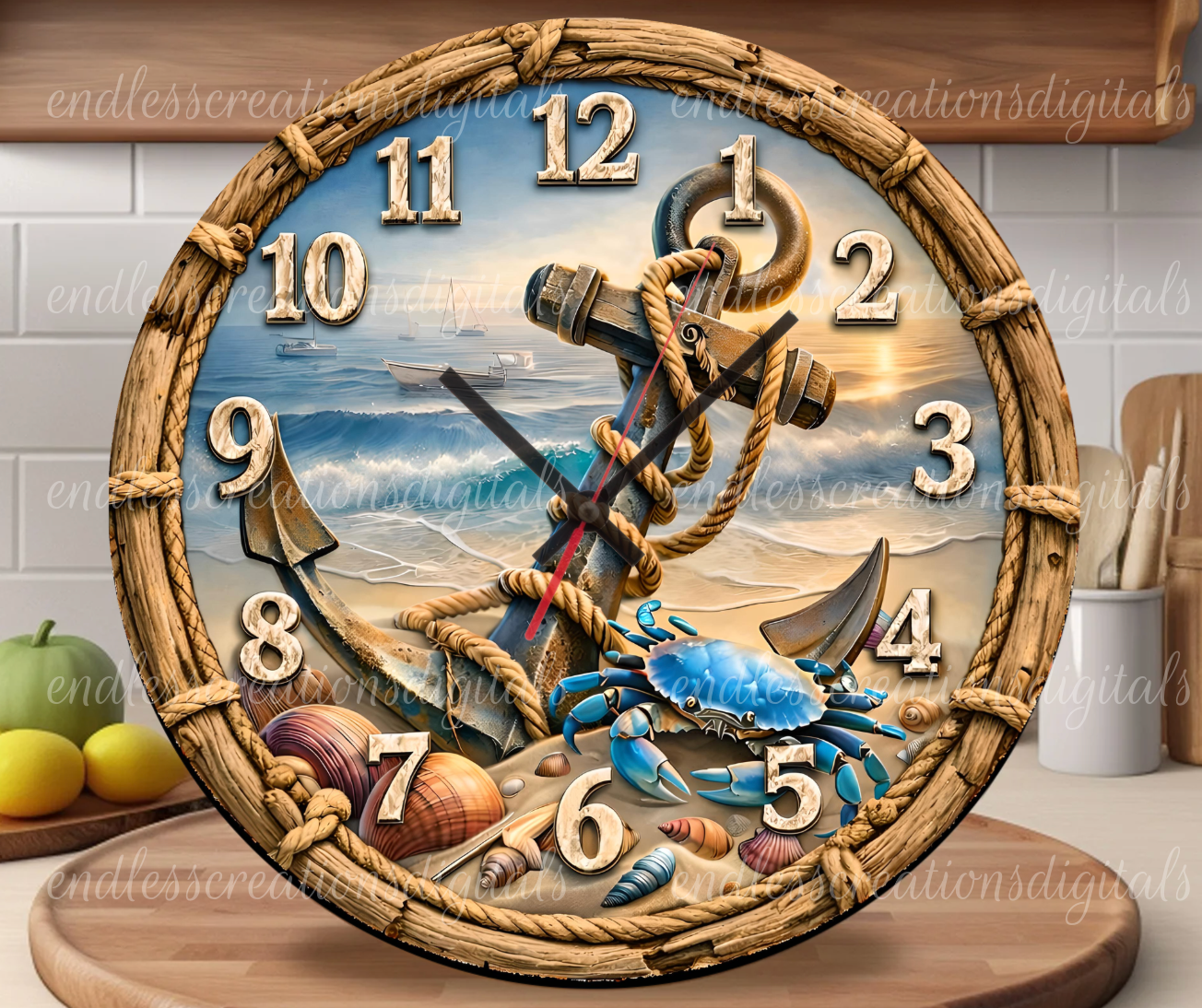 NAUTICAL WELCOME ROUND/CLOCK DESIGN