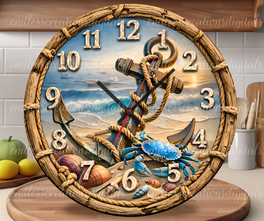 NAUTICAL WELCOME ROUND/CLOCK DESIGN