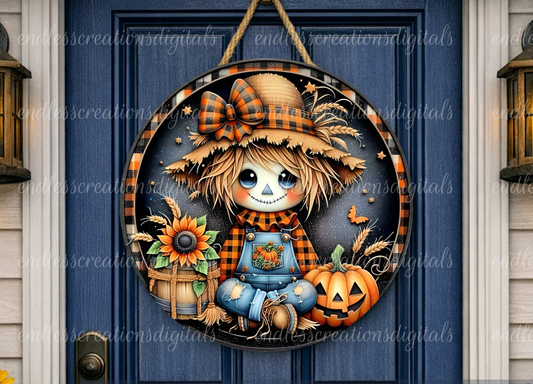 FALL SCARECROW ROUND/CLOCK DESIGN BUNDLE OF 3