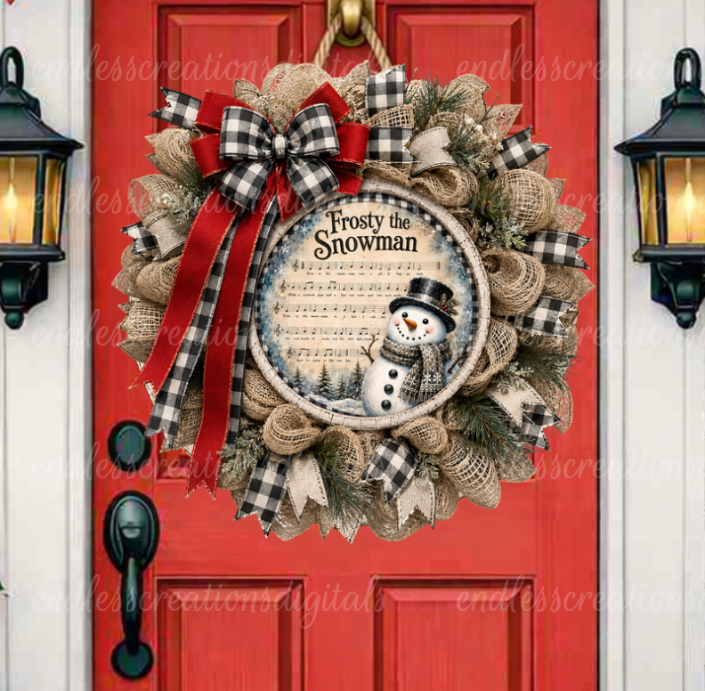 FROSTY THE SNOWMAN WINTER ROUND/CLOCK DESIGN BUNDLE OF 5
