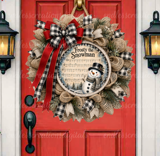 FROSTY THE SNOWMAN WINTER ROUND/CLOCK DESIGN BUNDLE OF 5