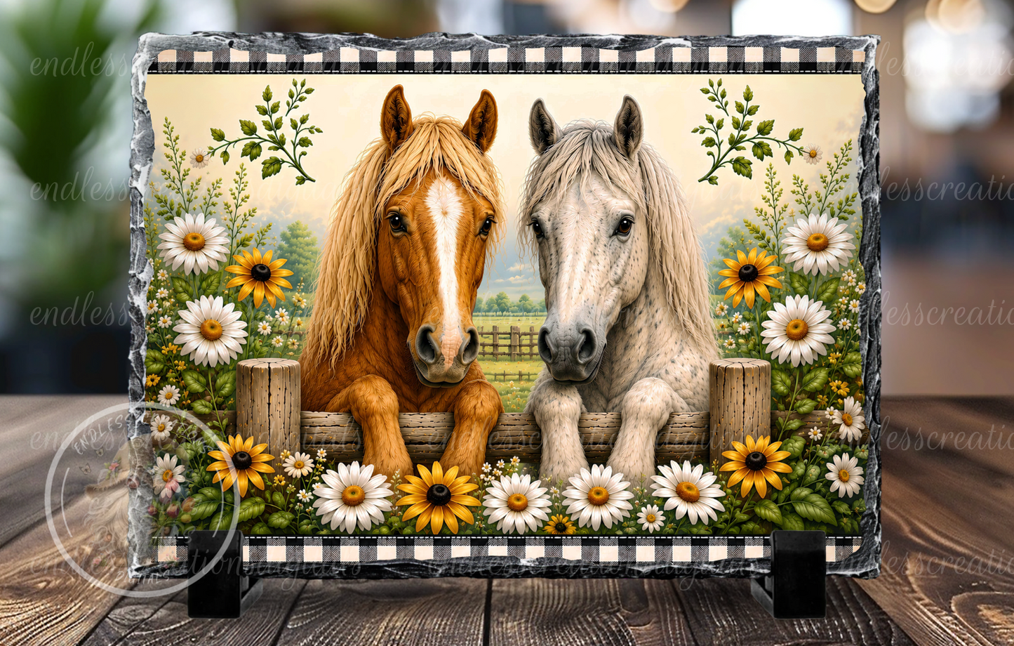 SUMMER FLORAL HORSES ROUND/GARDEN FLAG BUNDLE OF 3