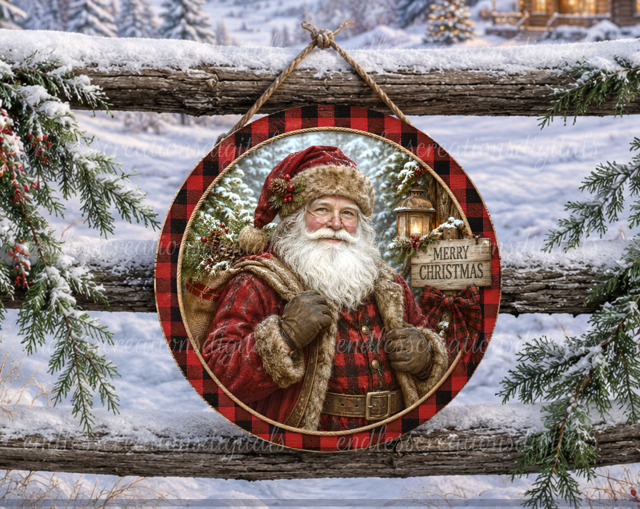 RUSTIC SANTA ROUND