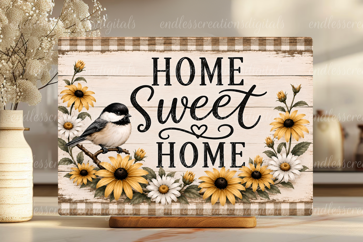 HOME SWEET HOME ROUND/CLOCK DESIGN BUNDLE OF 5