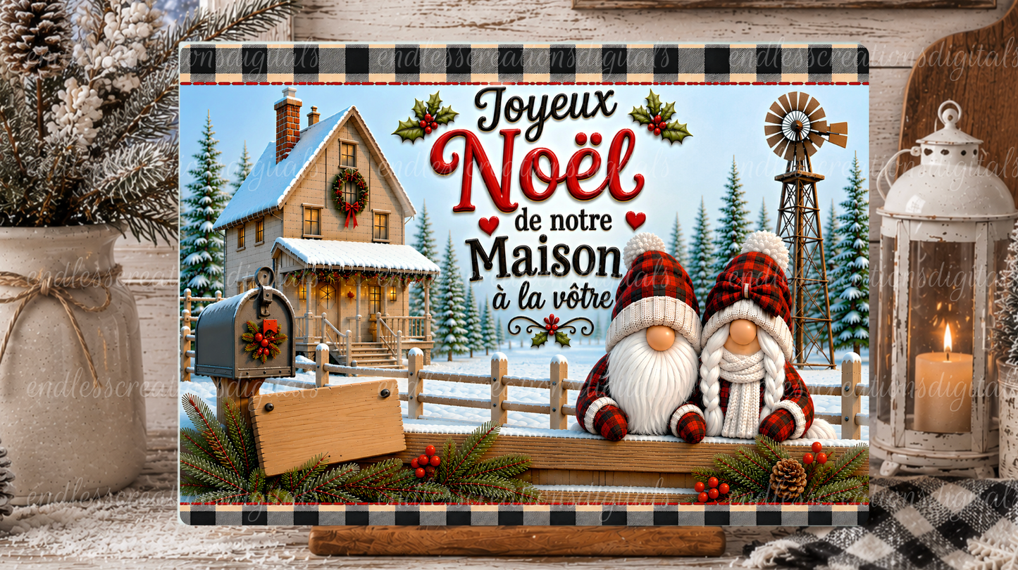 FRENCH VERSION MERRY CHRISTMAS GNOMES BUNDLE OF 3