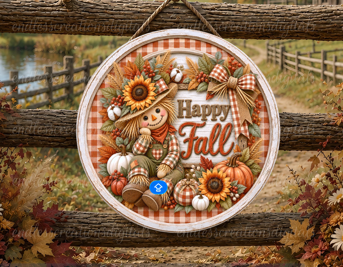 TERRACOTTA FALL SCARECROW ROUND ONLY
