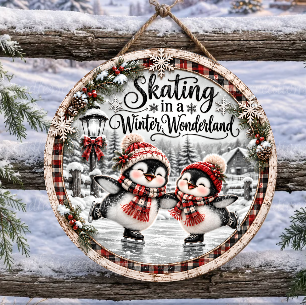 SKATING PENGUINS ROUND ONLY