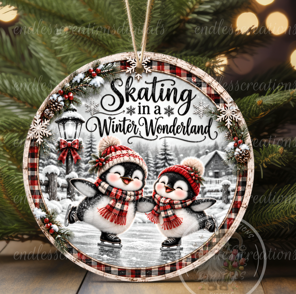 SKATING PENGUINS ROUND ONLY