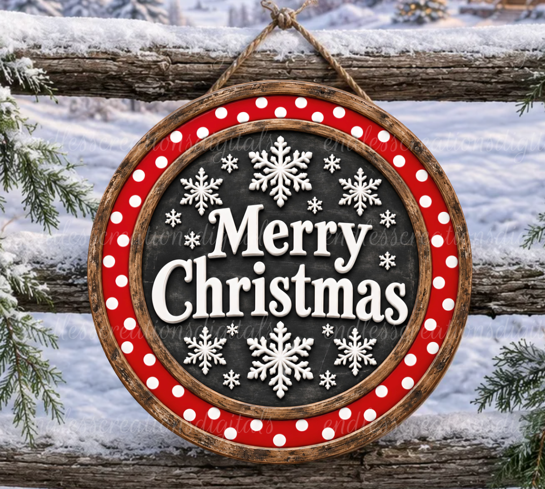 MERRY CHRISTMAS ROUND ONLY
