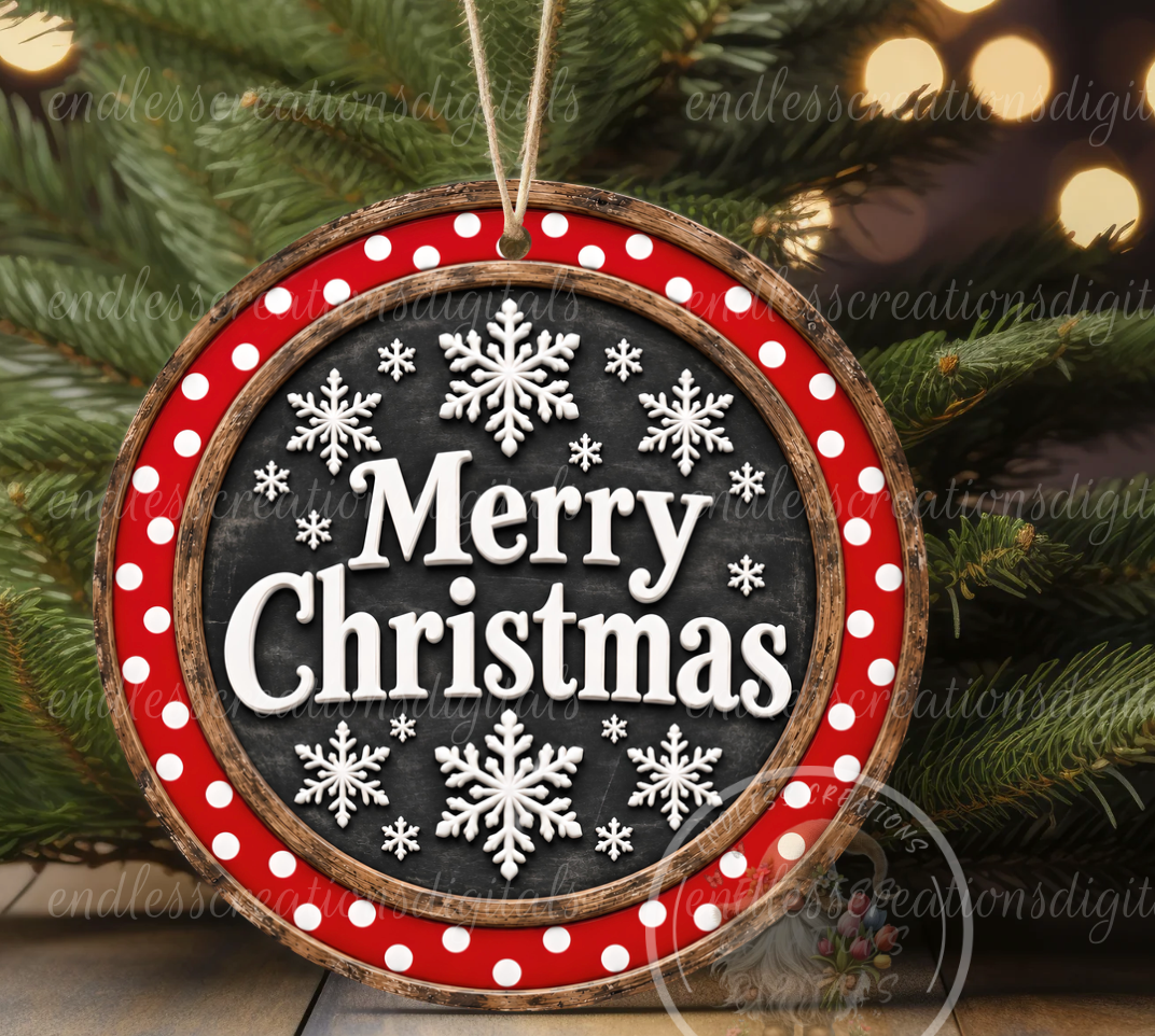 MERRY CHRISTMAS ROUND ONLY