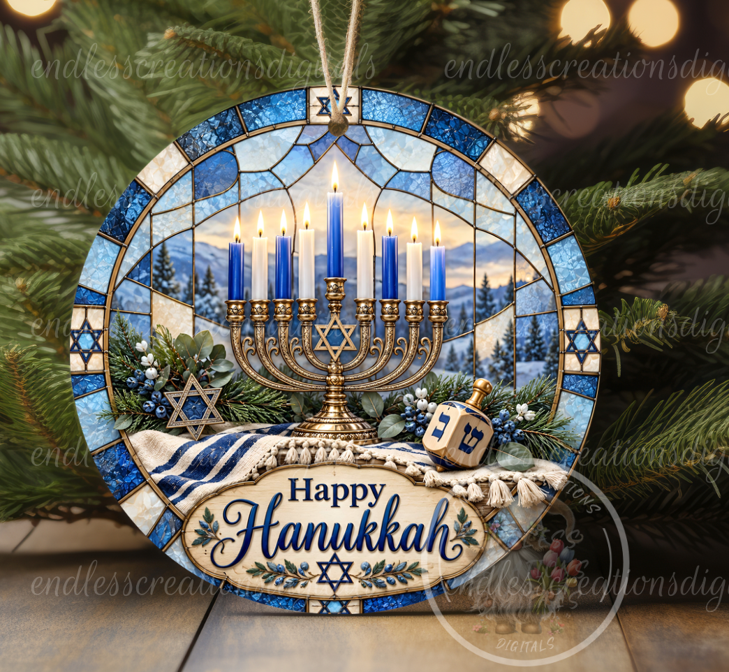 HAPPY HANUKKAH ROUND ONLY