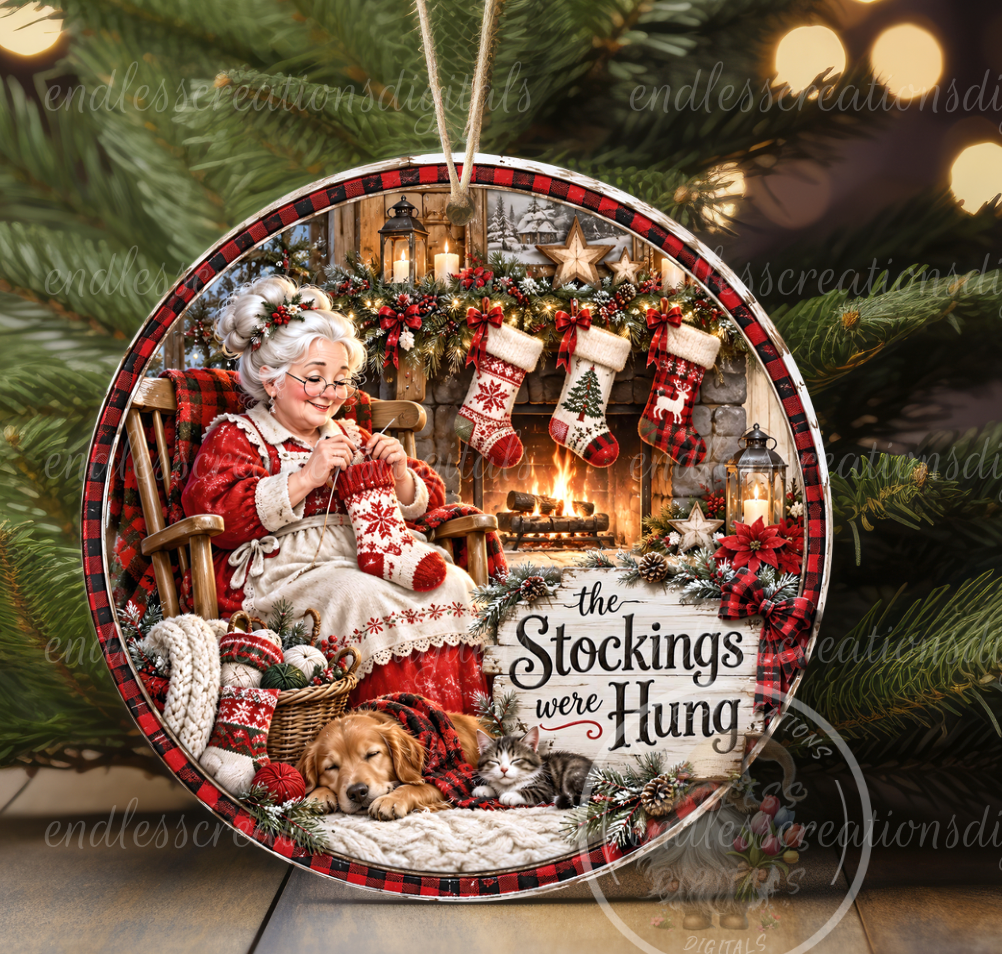 STOCKINGS HUNG ROUND ONLY