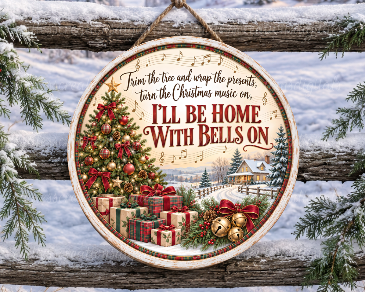 HOME WITH BELLS ON ROUND ONLY