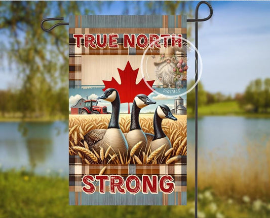 TRUE NORTH STRONG CANADA GEESE PHYSICAL GARDEN FLAG