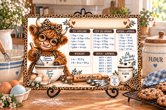 BLANK HIGHLAND COW CONVERSION CUTTING BOARD DESIGN