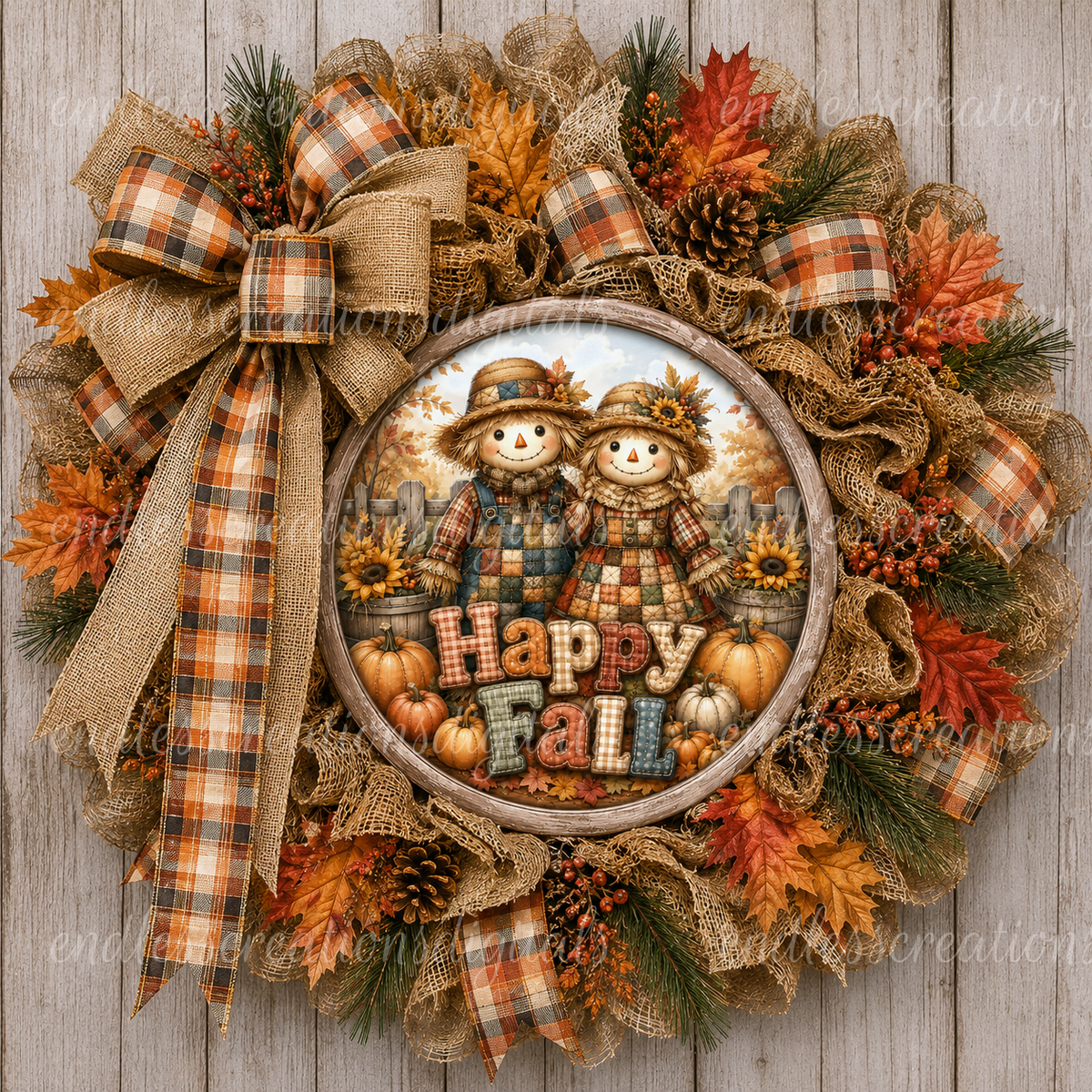 HAPPY FALL SCARECROW COUPLE