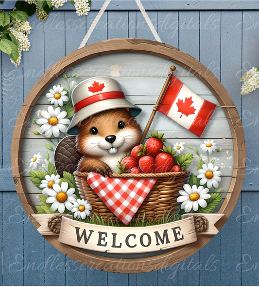 CANADA DAY BEAVER PHYSICAL 10" ROUND