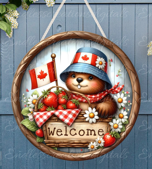 CANADA DAY BEAVER PHYSICAL 10" ROUND