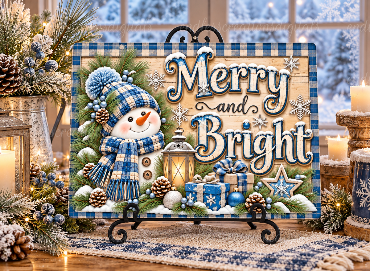 MERRY AND BRIGHT BLUE BUNDLE OF 3