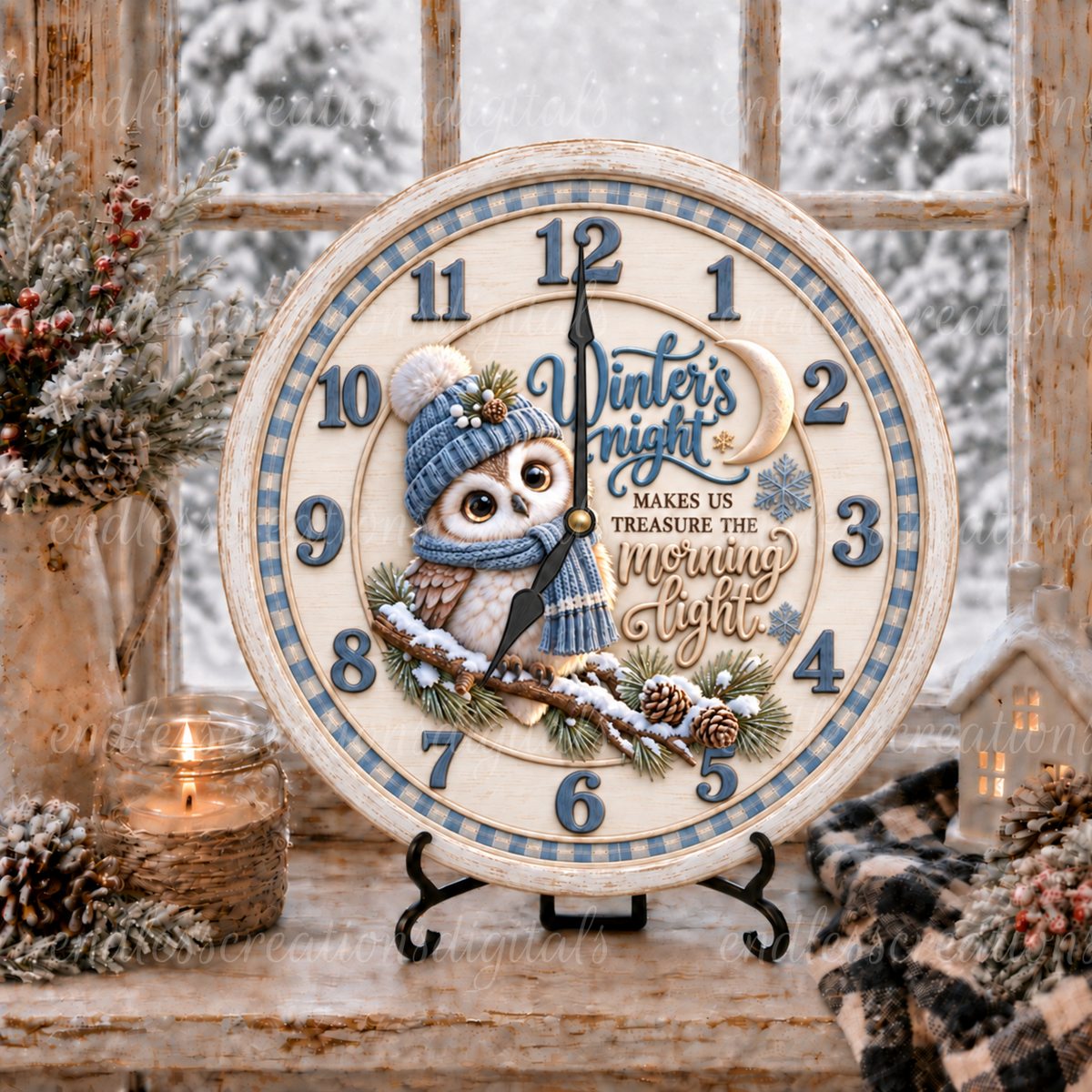 WINTER NIGHTS OWL BUNDLE OF 5