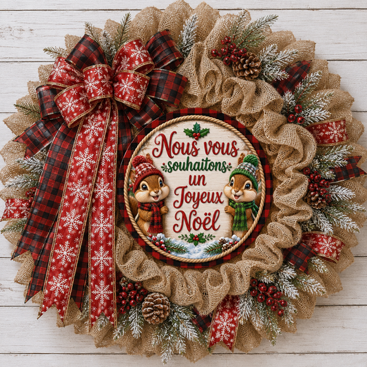 FRENCH VERSION MERRY CHRISTMAS CHIPMUNKS BUNDLE OF 2