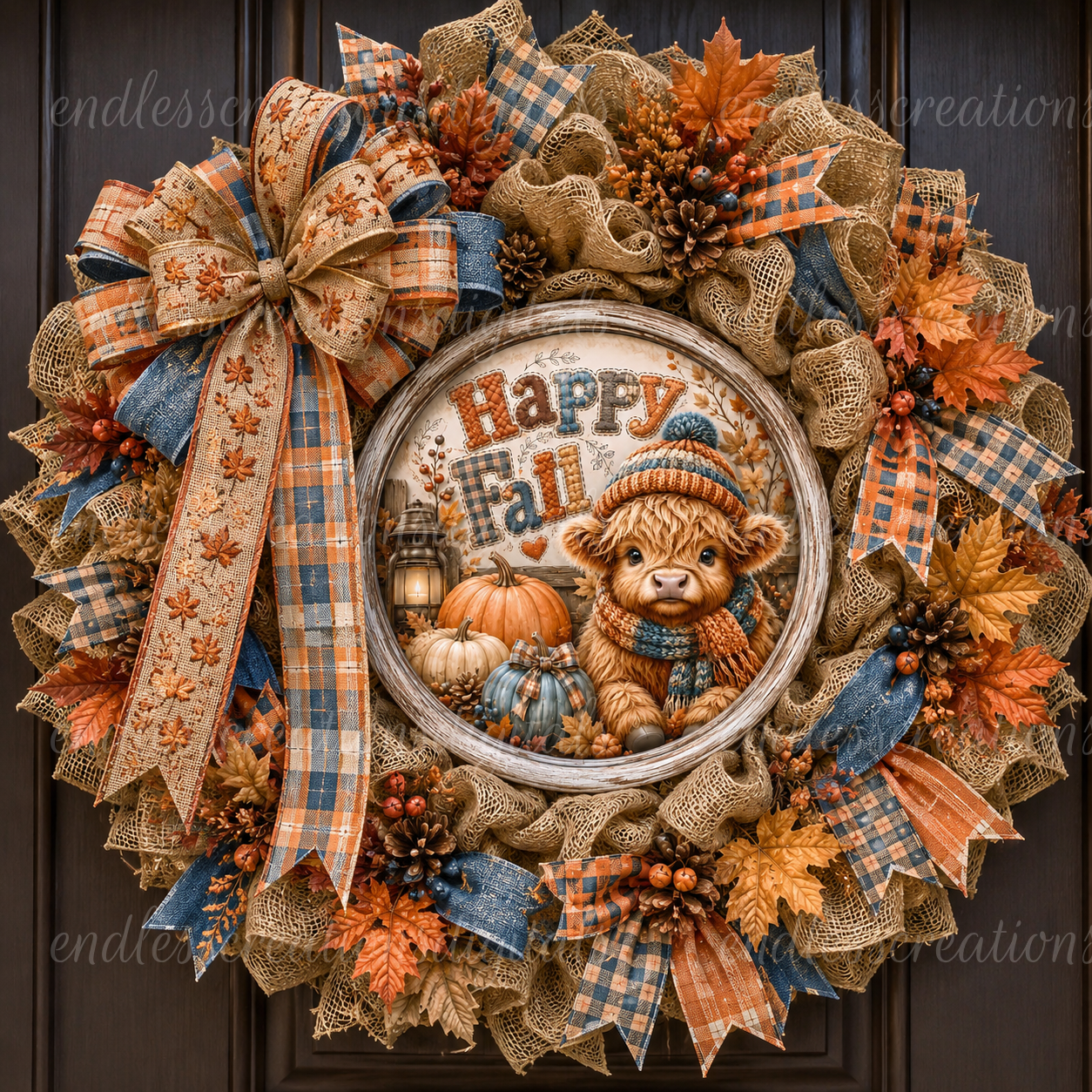 HAPPY FALL HIGHLAND ROUND ONLY