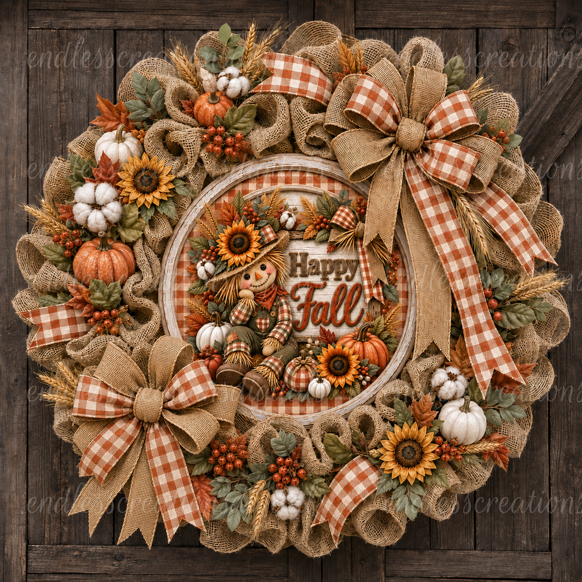 TERRACOTTA FALL SCARECROW ROUND ONLY