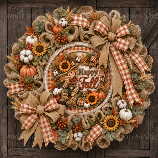 TERRACOTTA FALL SCARECROW ROUND ONLY