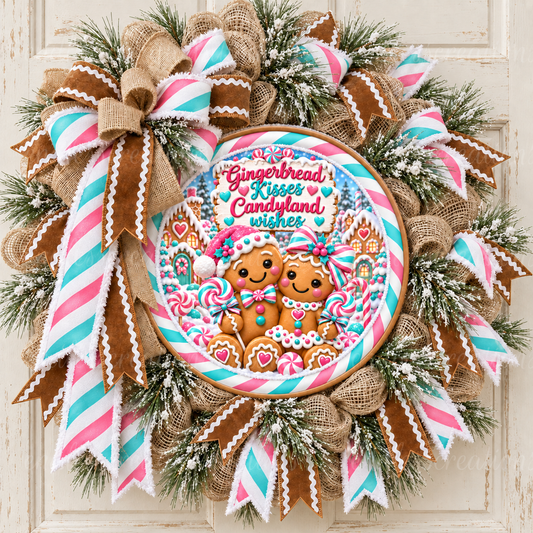 GINGERBREAD KISSES CANDYLAND WISHES ROUND ONLY