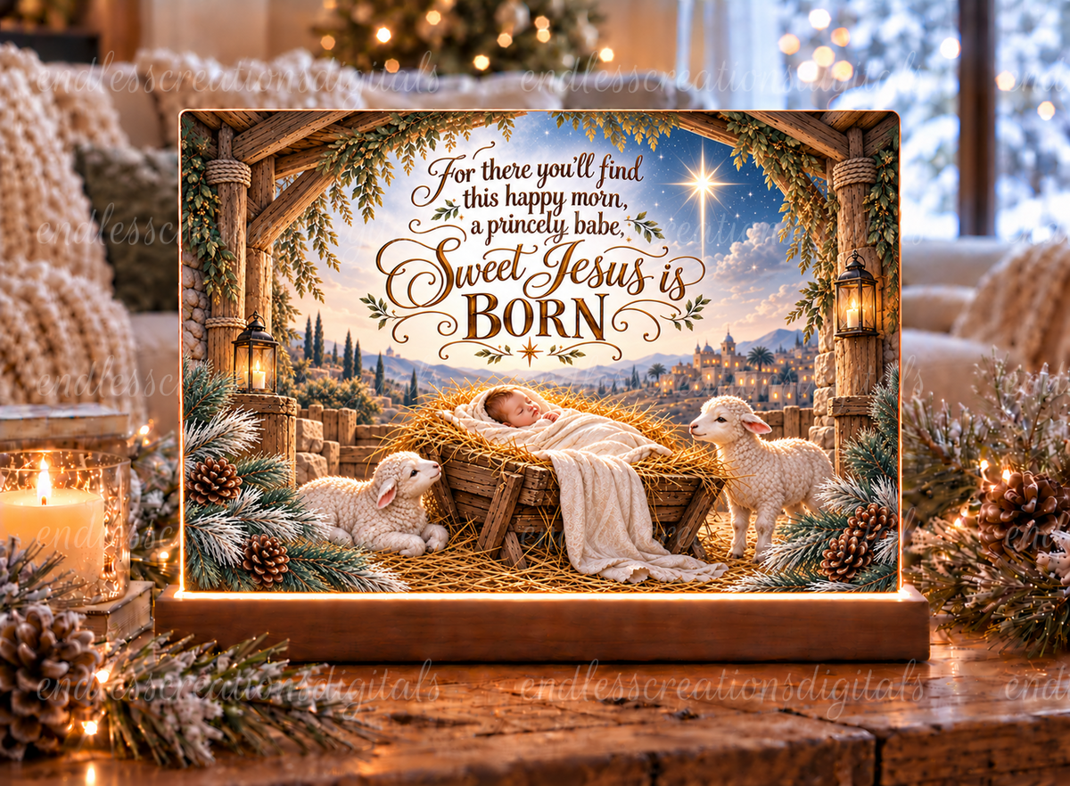 SWEET JESUS IS BORN CUTTING BOARD/SLATE DESIGN