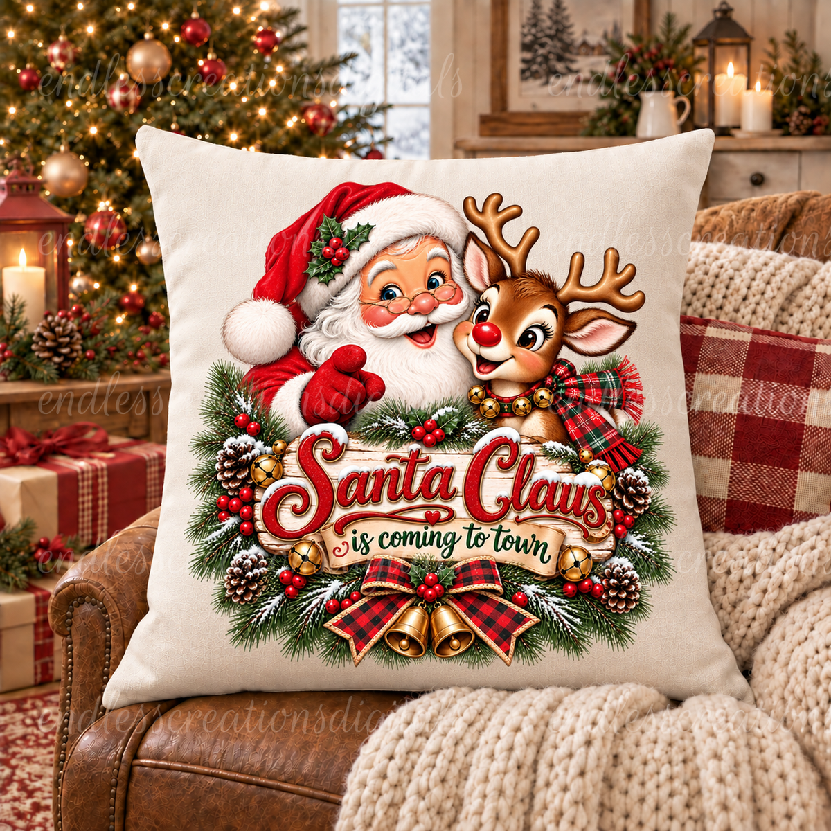 SANTA REINDEER TRANSPARENCIES BUNDLE OF 4