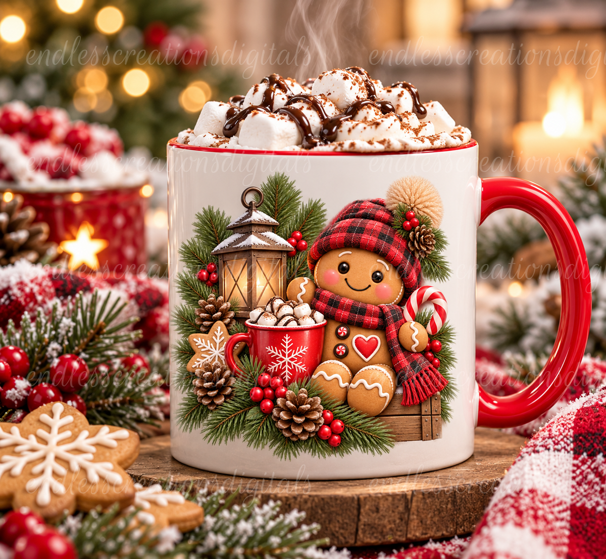 GINGERBREAD TRANSPARENCY/ROUND BUNDLE OF 2