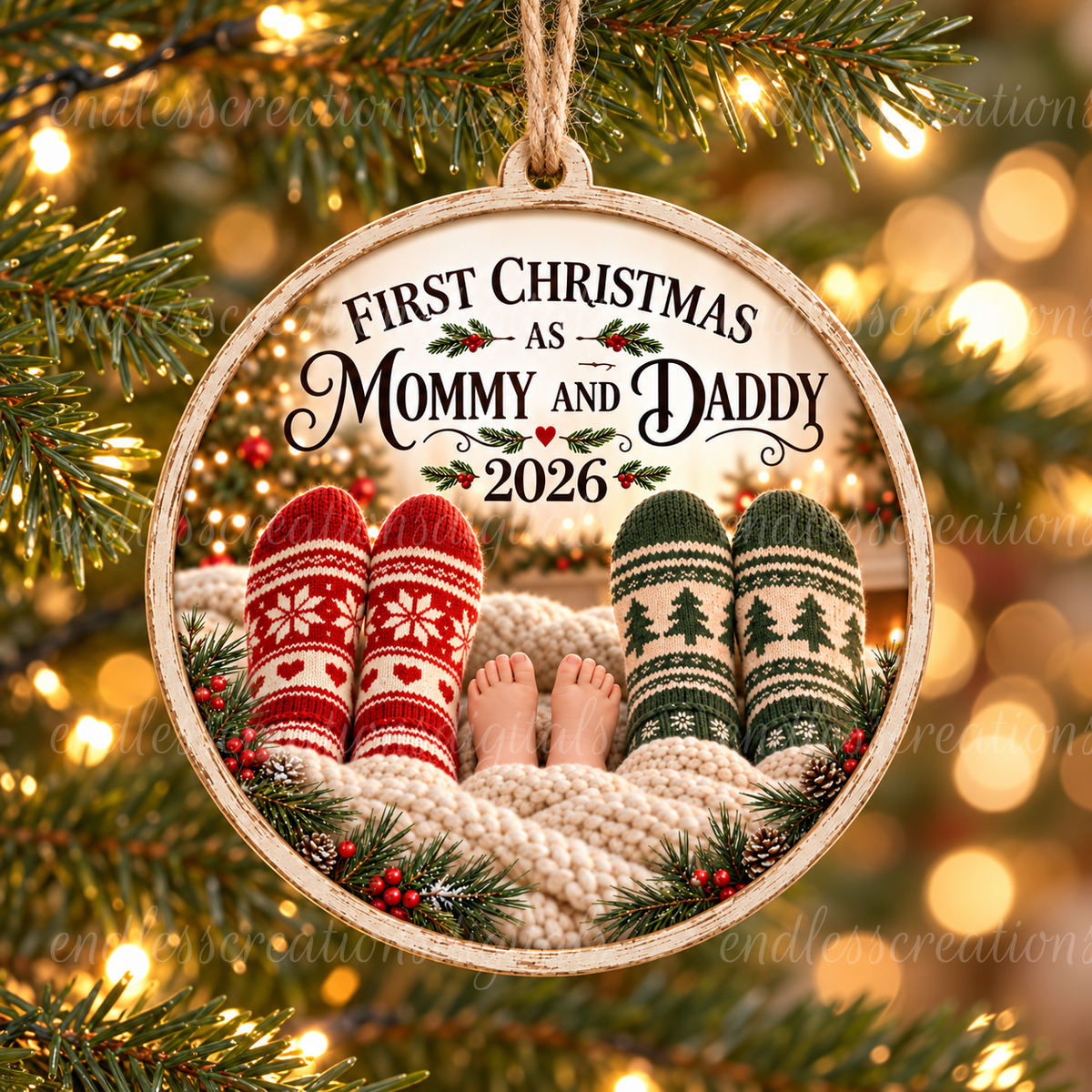 FIRST CHRISTMAS AS MOMMY AND DADDY